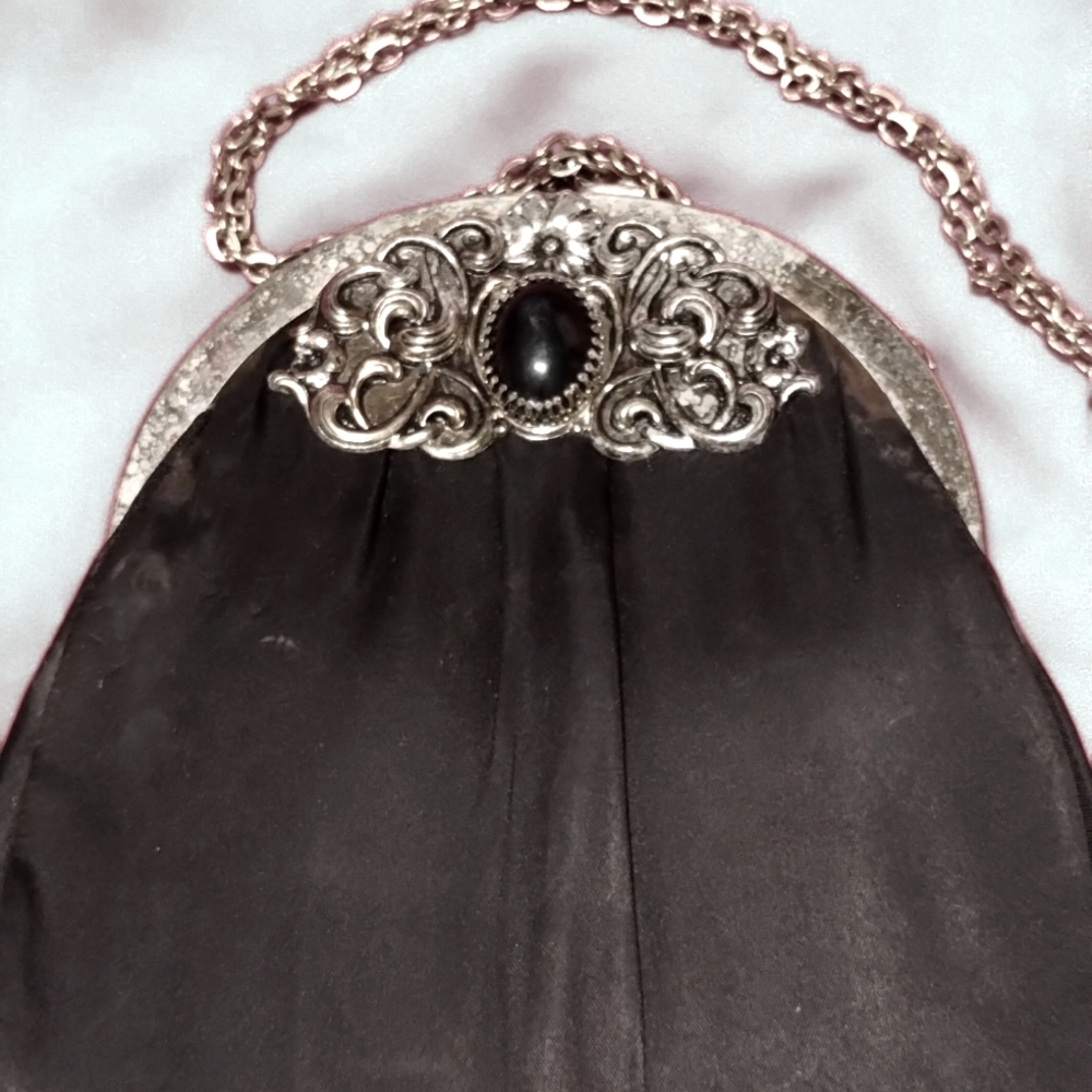 Vintage Harry Levine black and silver evening/formal bag/purse
